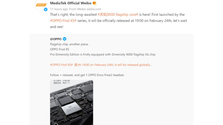 MediaTek Official weibo dimensity 9000 2