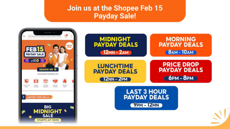 Shopee Payday Sale Feb 15 schedule