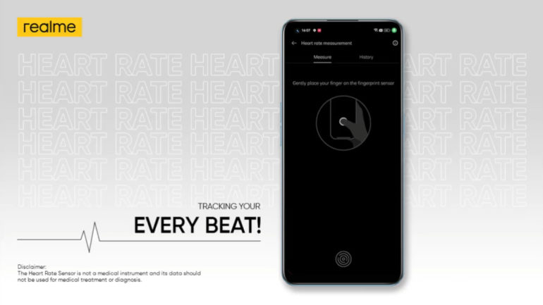 realme 9 Pro+ heart rate monitoring