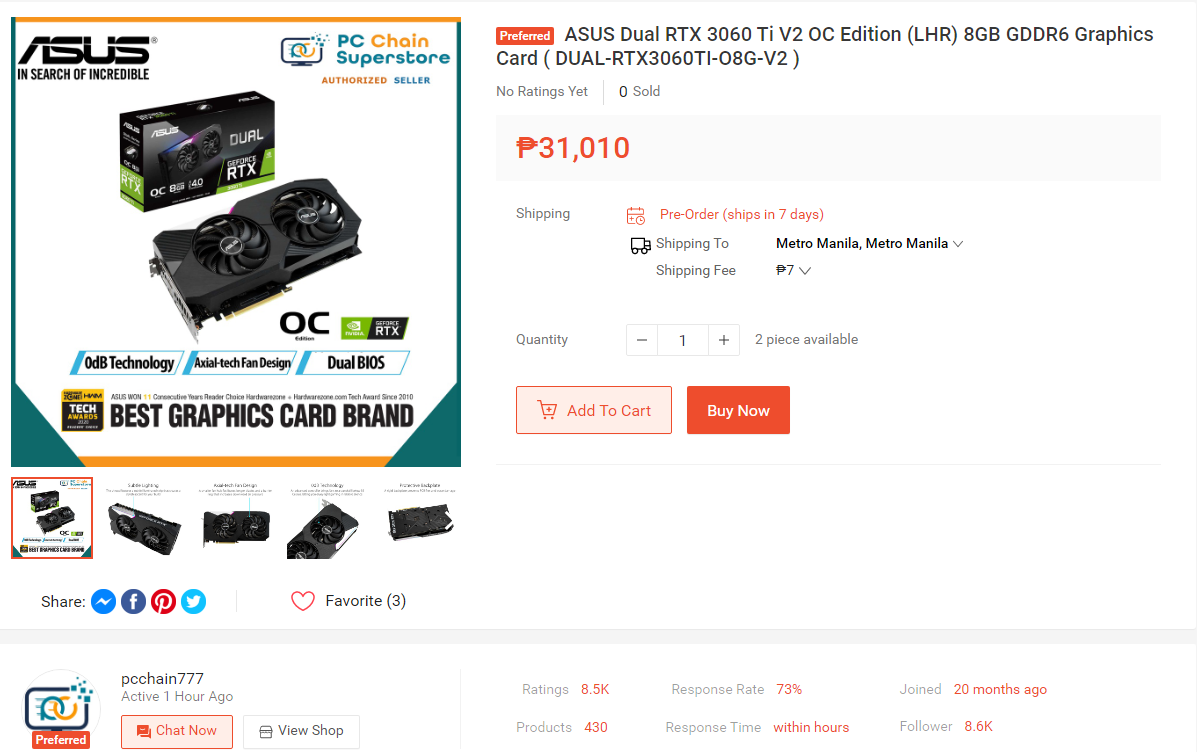 ASUS Dual RTX 3060 Ti Philippines price RTX 3060 Ti Dual Price PH