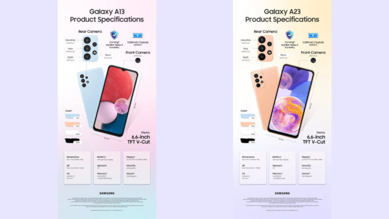 Galaxy A23 and A13 banner