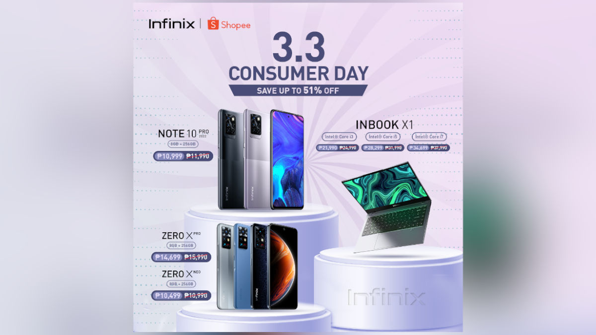 Get the Best Deals on Infinix Phones and Laptops This Shopee 3.3 Sale