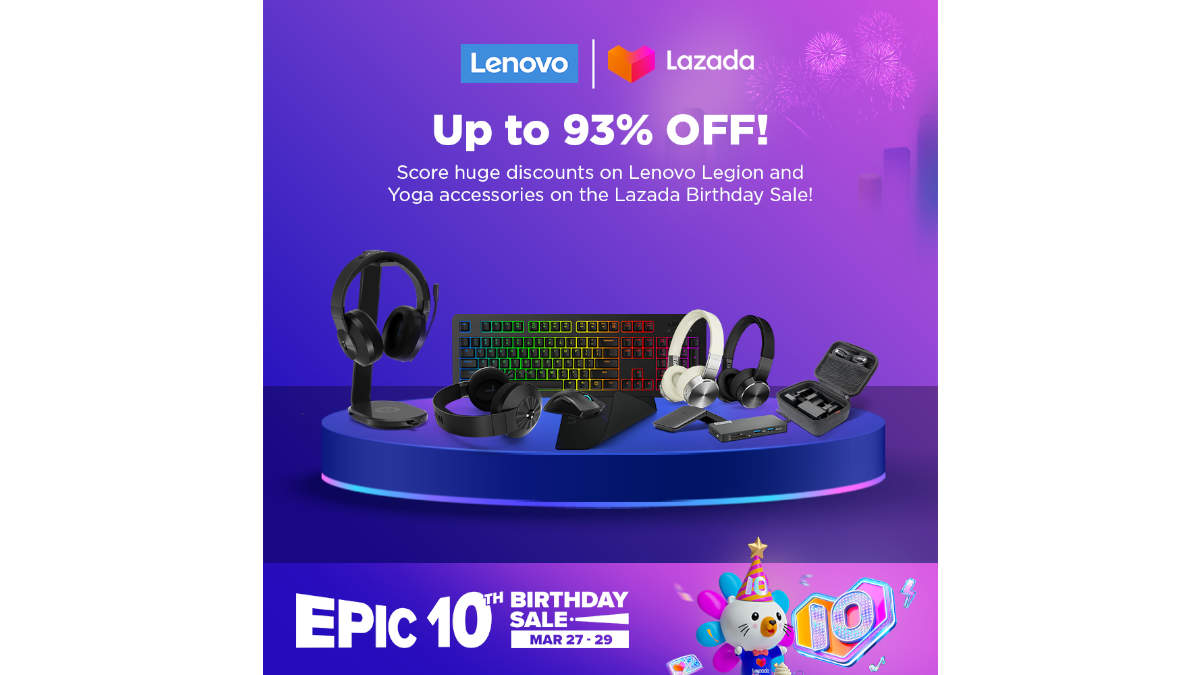 Lenovo Offers up to 93% Discount on Accessories and Devices on Lazada’s Epic Birthday Sale