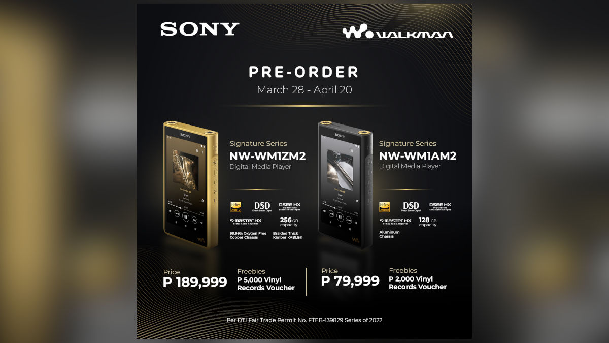 New Sony Signature Series Walkmans Now Available for Pre-order in PH, Priced