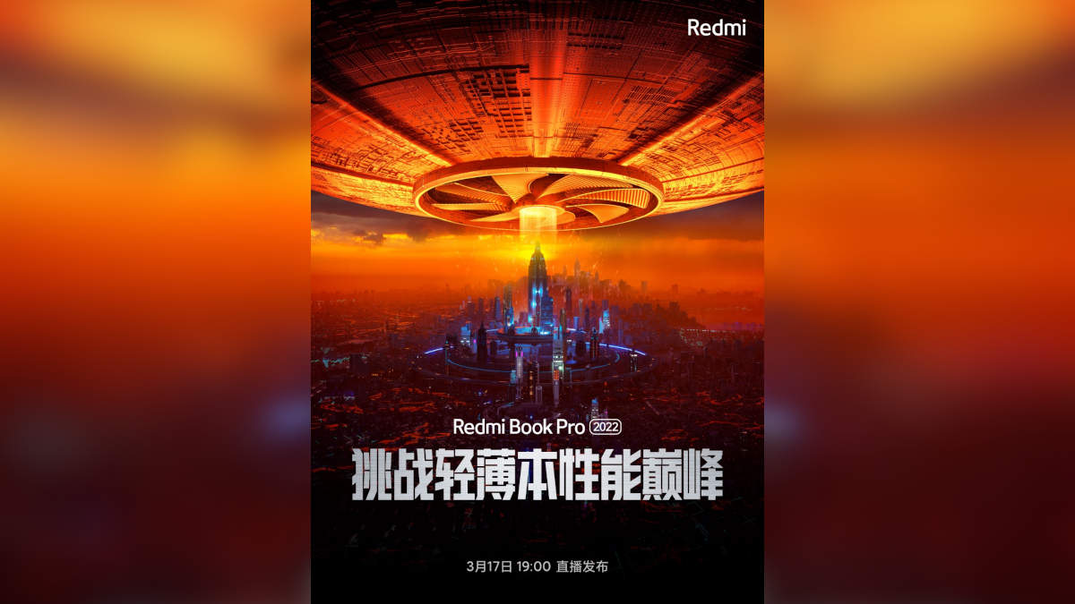 Redmi Book Pro 2022 Set for Launch on March 17