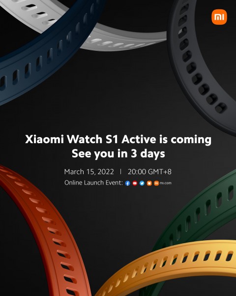 Xiaomi Watch S1 Active Launches March 15