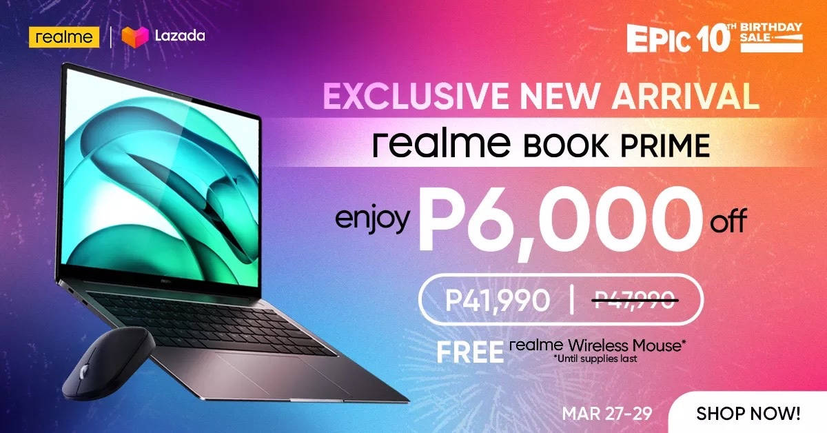 realme Book Prime Launches at PHP 6,000 Off During the Lazada Epic 10th Birthday Sale