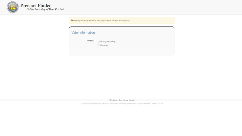 COMELEC Precinct Finder 2