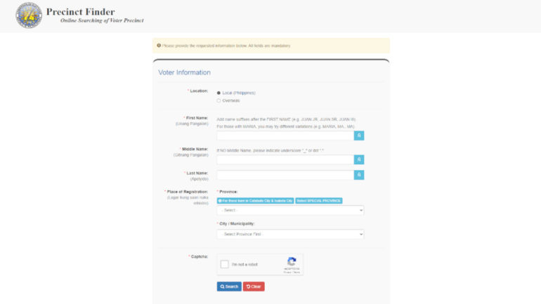 COMELEC Precinct Finder