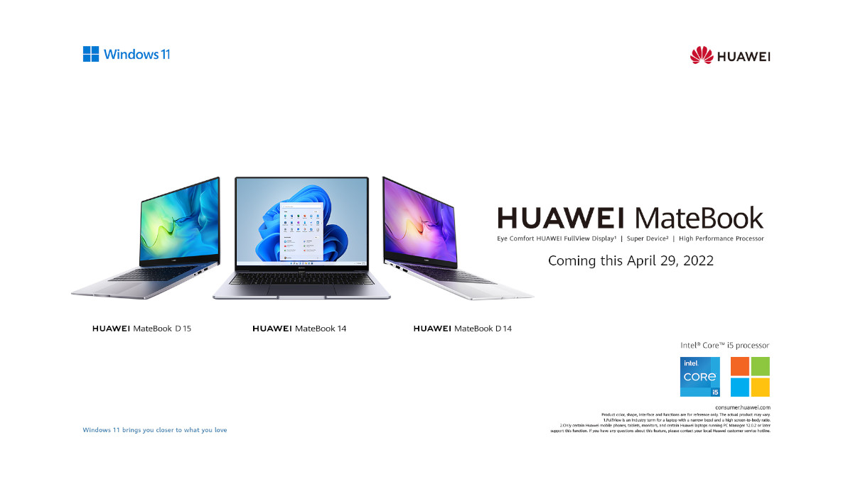 Huawei to Introduce New MateBook Series in PH on April 29