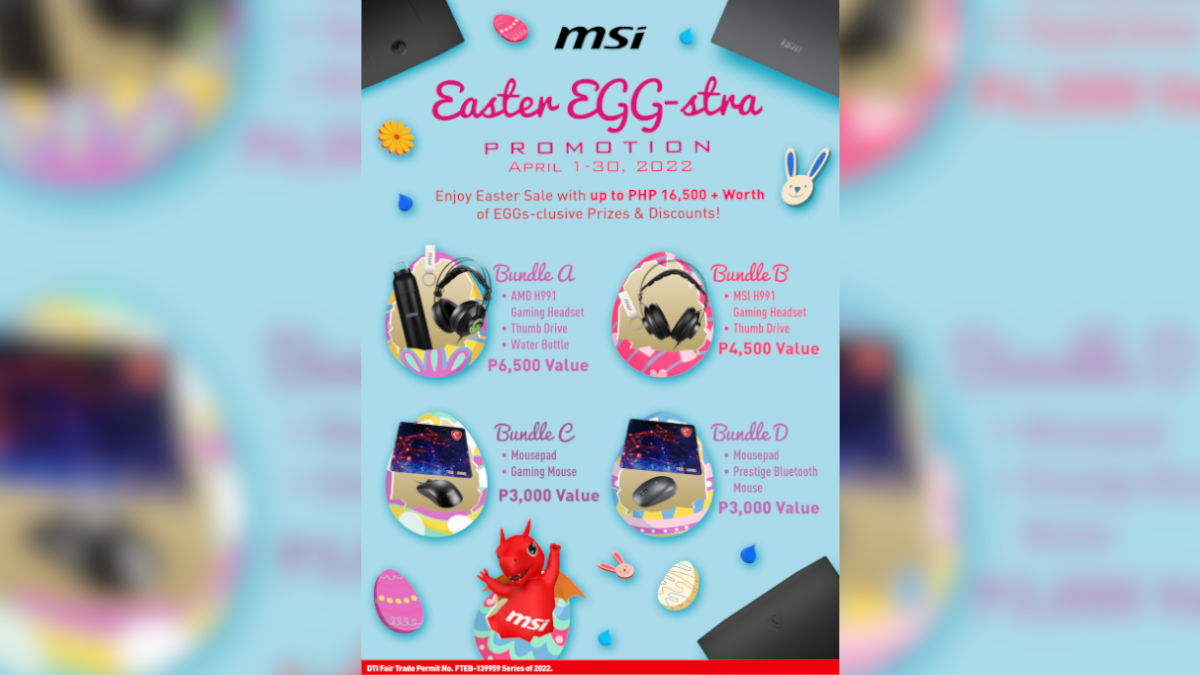 Get Egg-sclusive Discounts at the MSI Easter EGG-stra Promotion until April 30
