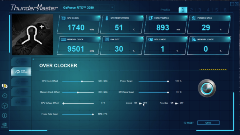 Palit RTX 3050 Review - Thundermaster Software