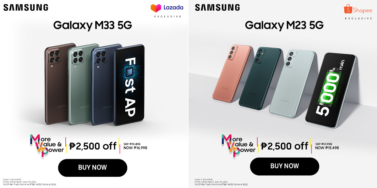 Samsung Galaxy M23 5G and M33 5G Now Available in PH