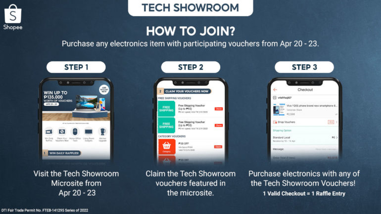Shopee Tech Showroom Sale - how to join