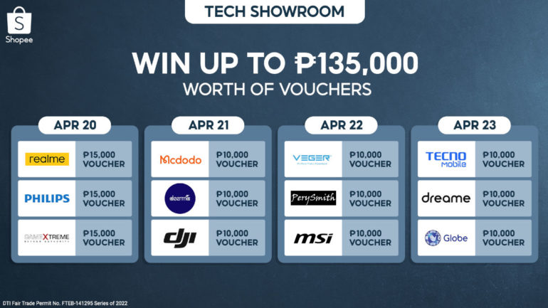 Shopee Tech Showroom Sale - prizes