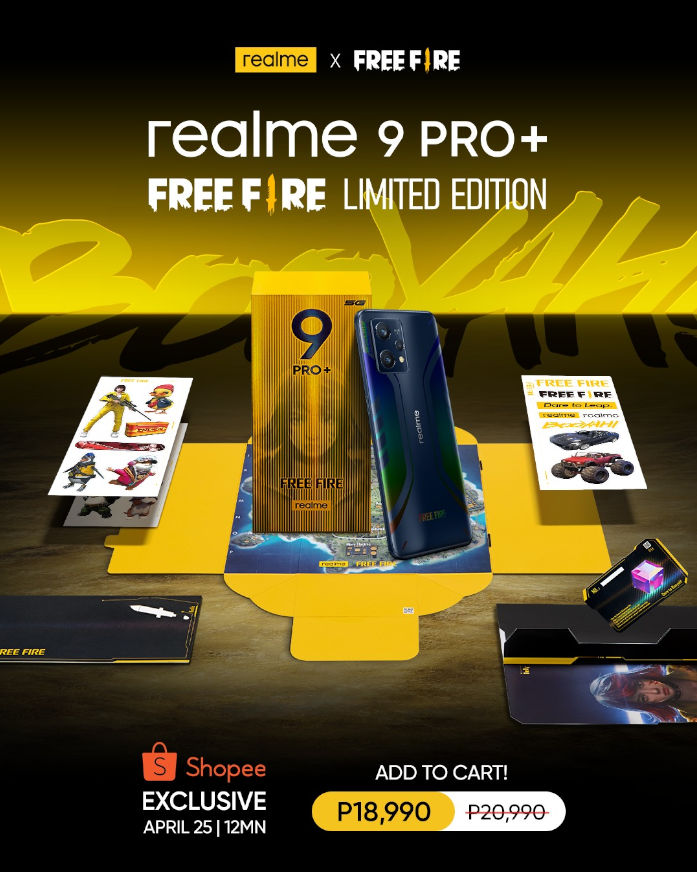realme 9 Pro+ Free Fire Limited Edition PH poster