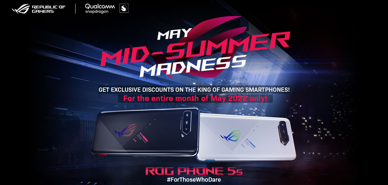 Enjoy Up to PHP 5,000 Off on the ROG Phone 5s at the May Mid-Summer Madness Sale