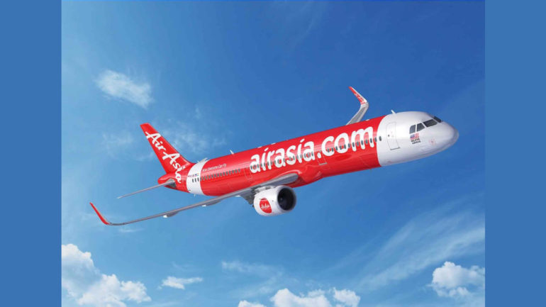 AirAsia plane banner