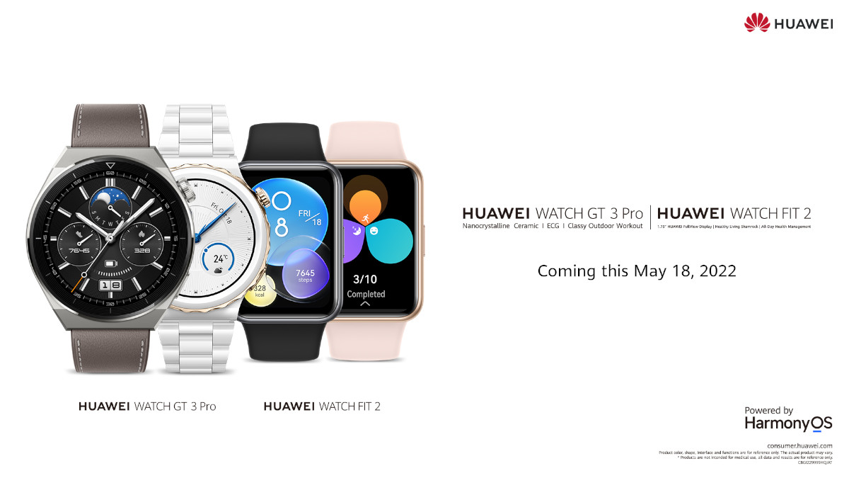 Huawei to Introduce Watch GT 3 Pro and Watch Fit 2 in PH on May 18