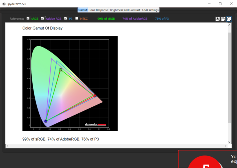 Lenovo Legion 7 Review Color Gamut