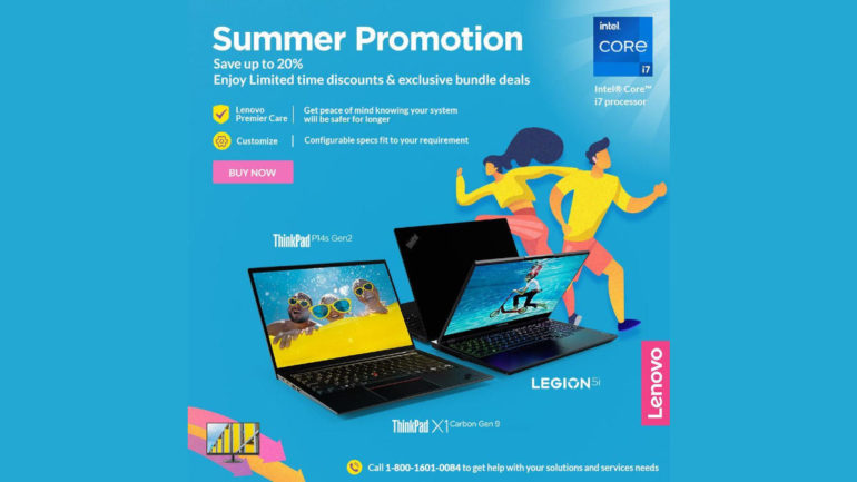 Lenovo Summer promotion banner 2022