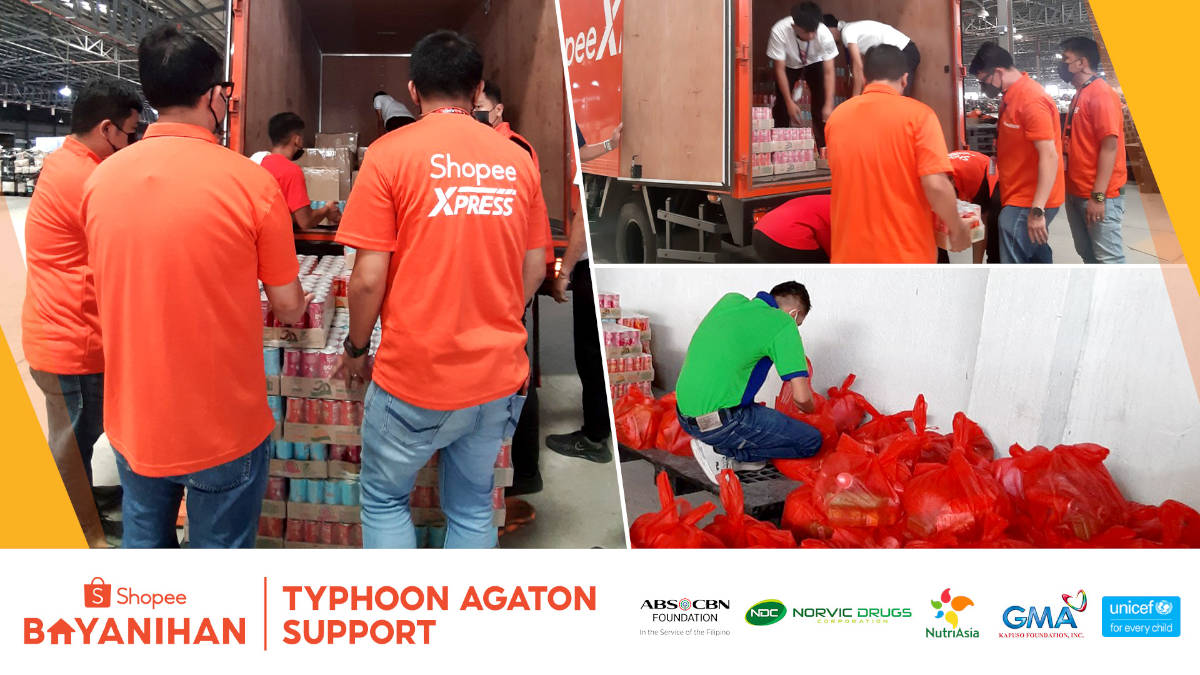 Shopee Extends Aid Towards Typhoon Agaton Victims