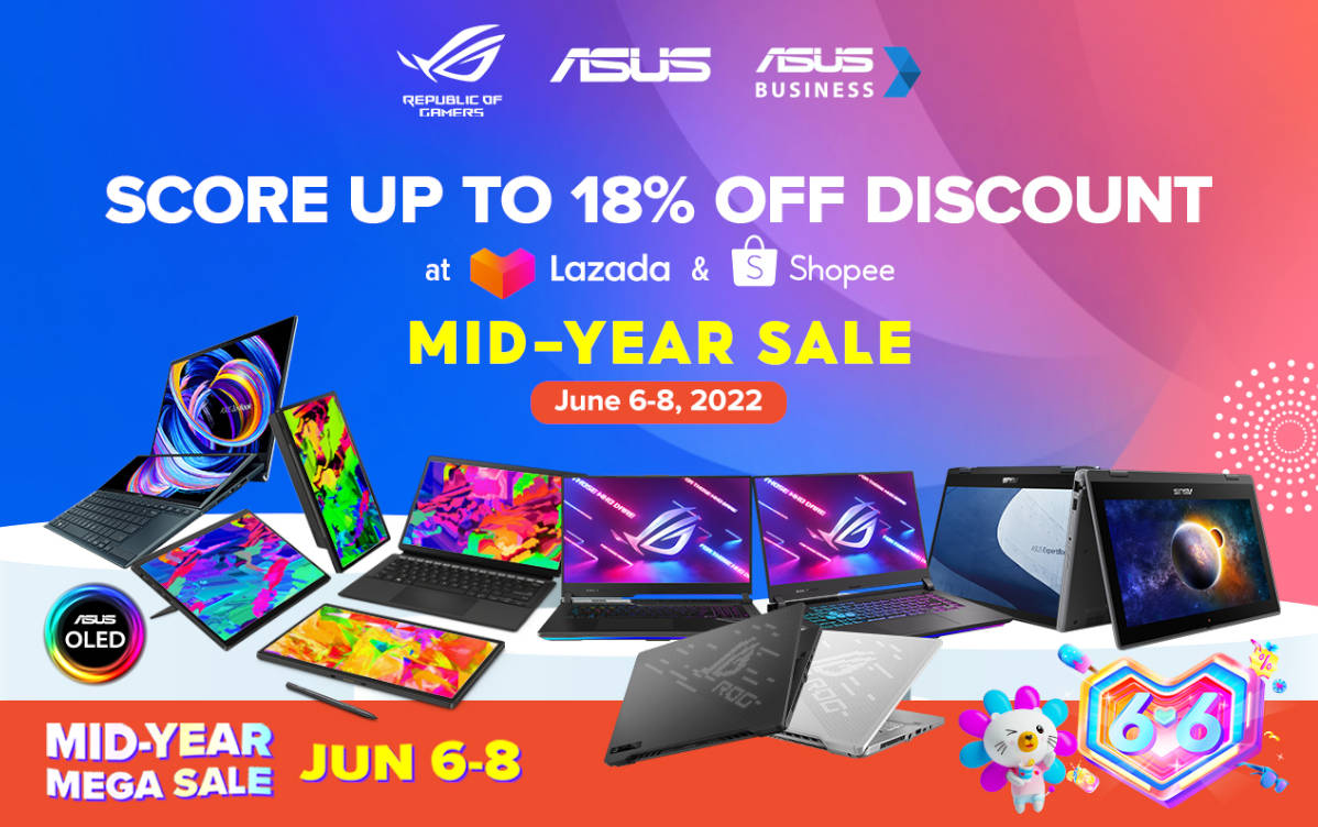 Enjoy Up to PHP 18,000 Off on Select ASUS and ROG Laptops During the 6.6 Mid-Year Sale
