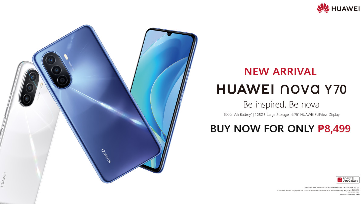Huawei nova Y70 Now Available for PHP 8,499