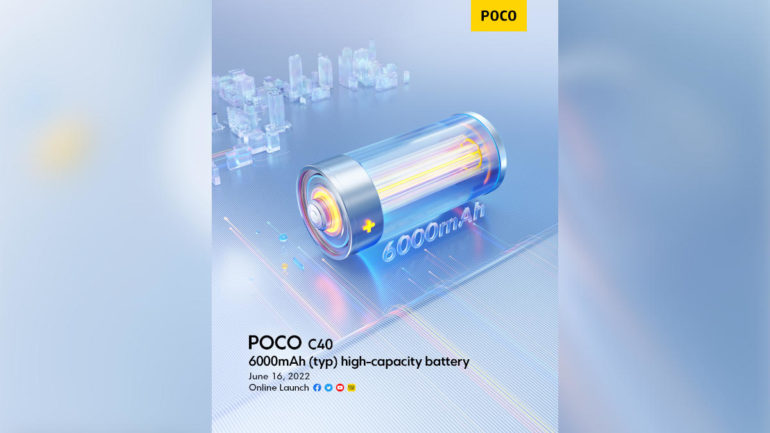 POCO C40 battery poster