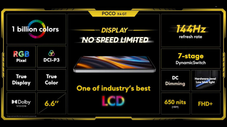 POCO X4 GT specs banner