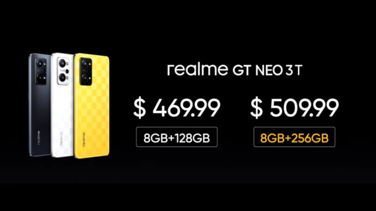 Realme GT Neo 3T Prices