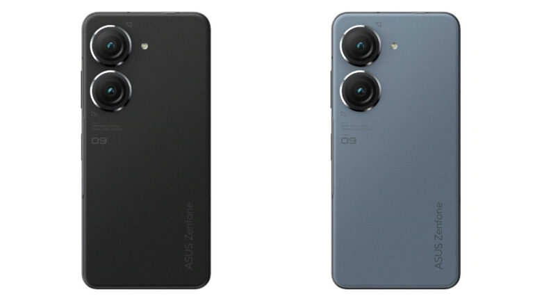 ASUS Zenfone 9 black and blue