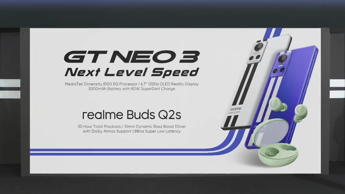 realme GT Neo 3 and realme Buds Q2s Introduced in PH, Priced