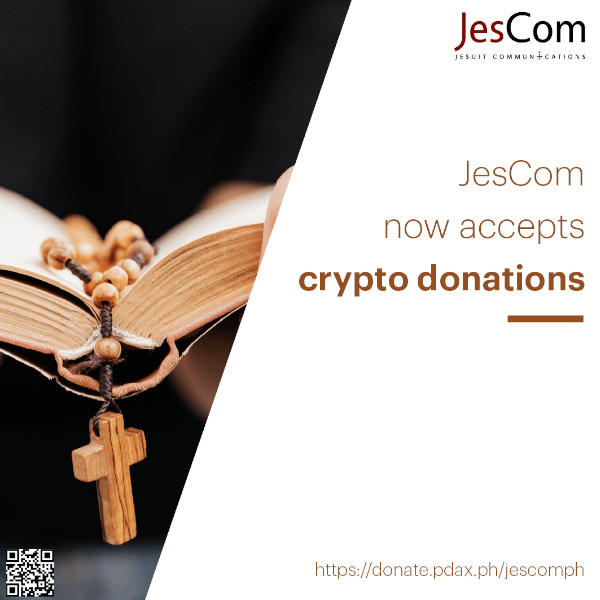Jesuits - JesCom Crypto donations poster