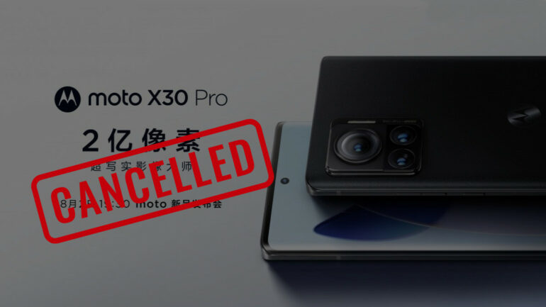 Motorola - Moto X30 Pro and Razr 2022 event canceled