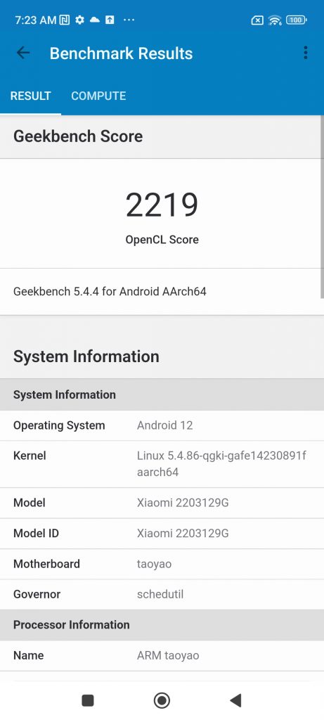 Xiaomi 12 Lite Review Geekbench Benchmark