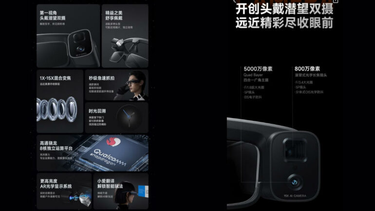 Xiaomi Mijia Glasses dual camera and specs