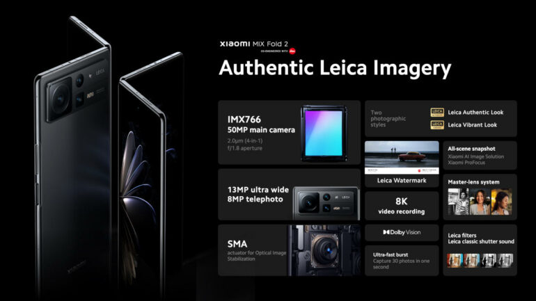 Xiaomi Mix Fold 2 Leica camera