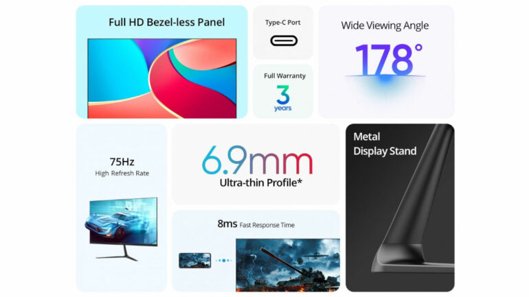 realme 23.8” monitor - features