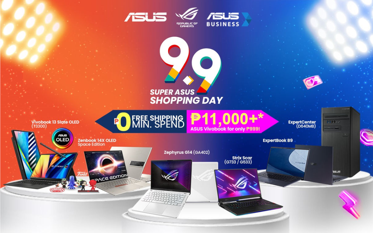 Get Deals on ASUS and ROG laptops during the 9.9 Mega Shopping Sale