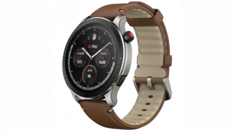 Amazfit GTR 4 Vintage Brown Leather with leather strap