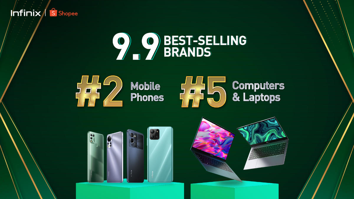 Infinix is One of the Top Selling Smartphone and Laptop Brands at Shopee’s 9.9 Sale