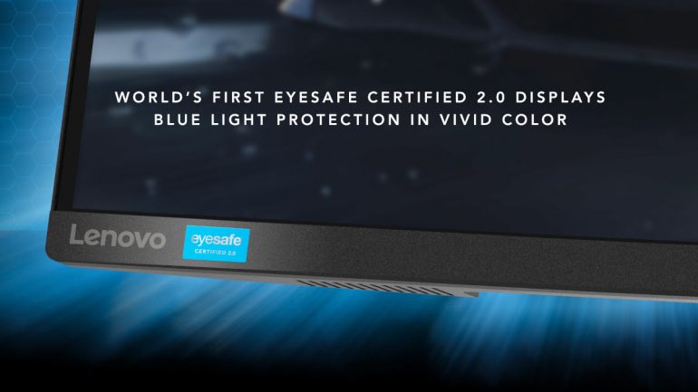 Lenovo monitors - Eyesafe Certified 2.0 standard - mark
