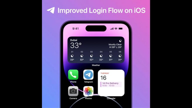 Telegram iOS UI update
