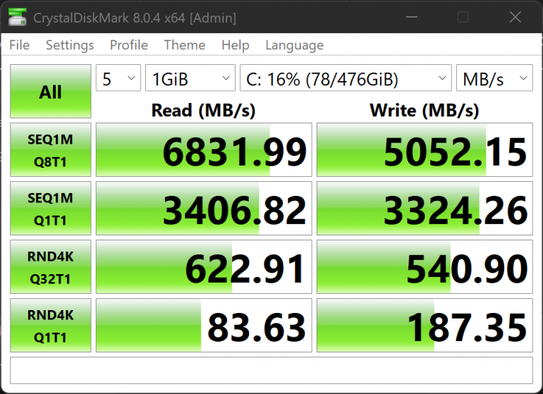 ASUS Zenbook Pro 14 DUO OLED UX8402 Review SSD Benchmark 1