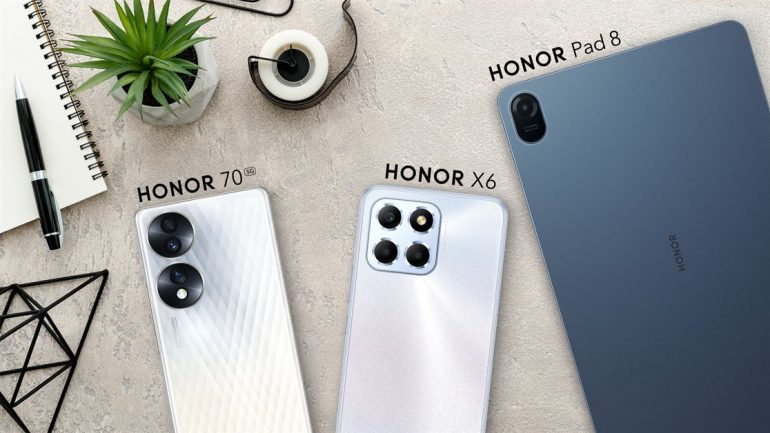 HONOR 70, X6, and Pad8