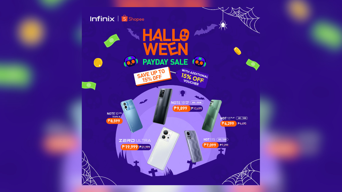 Enjoy Up to 30% Off during the Infinix Halloween Payday Shopee Sale