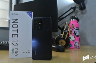 Infinix NOTE 12 Pro 5G Review - back with box - 2