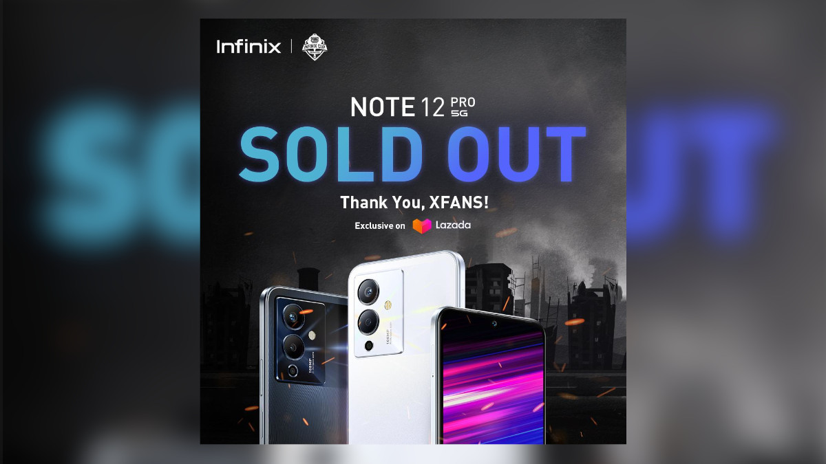 Infinix NOTE 12 PRO 5G Sold Out on Lazada