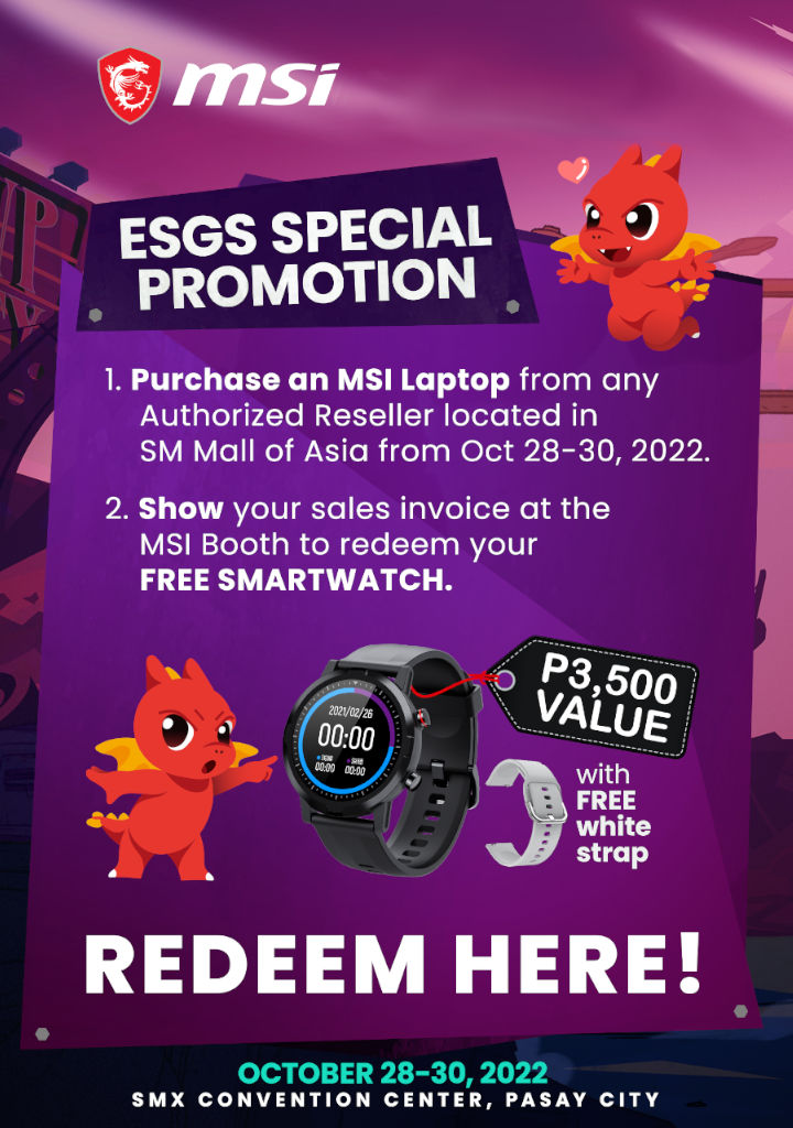 MSI Gaming - laptop promo - smartwatch